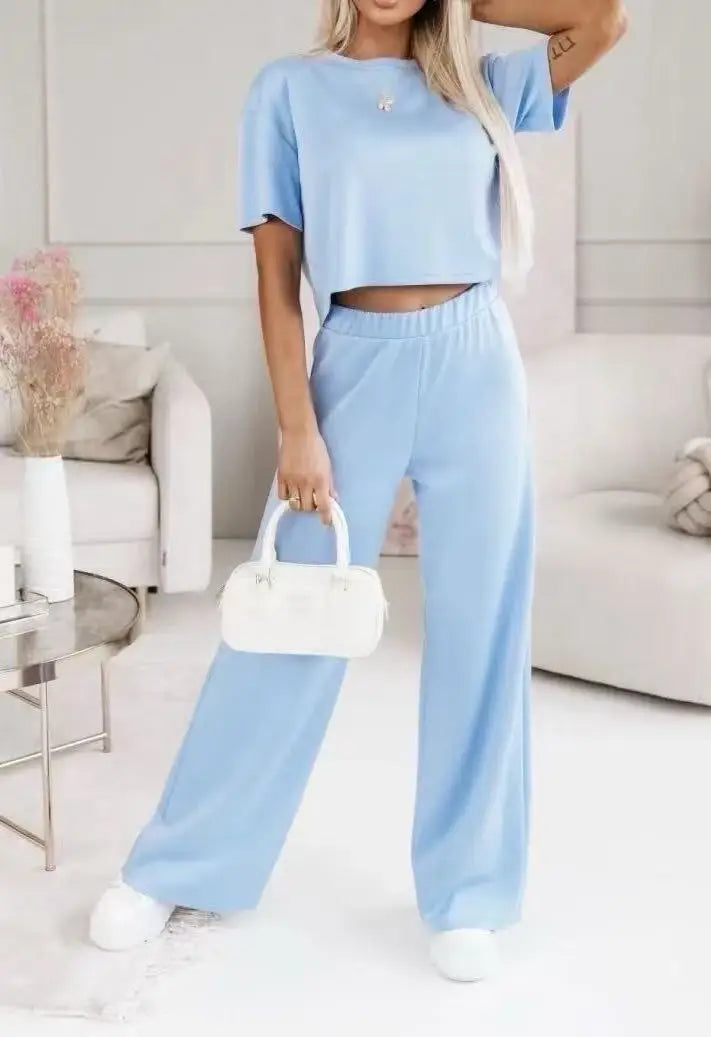 Soft Flow Set - Hosen- und T-Shirt-Set aus Viskose