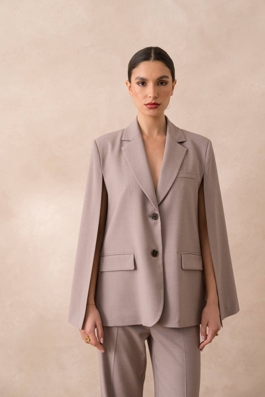 Vision - Oversize-Cape-Jacke mit strukturierter Passform