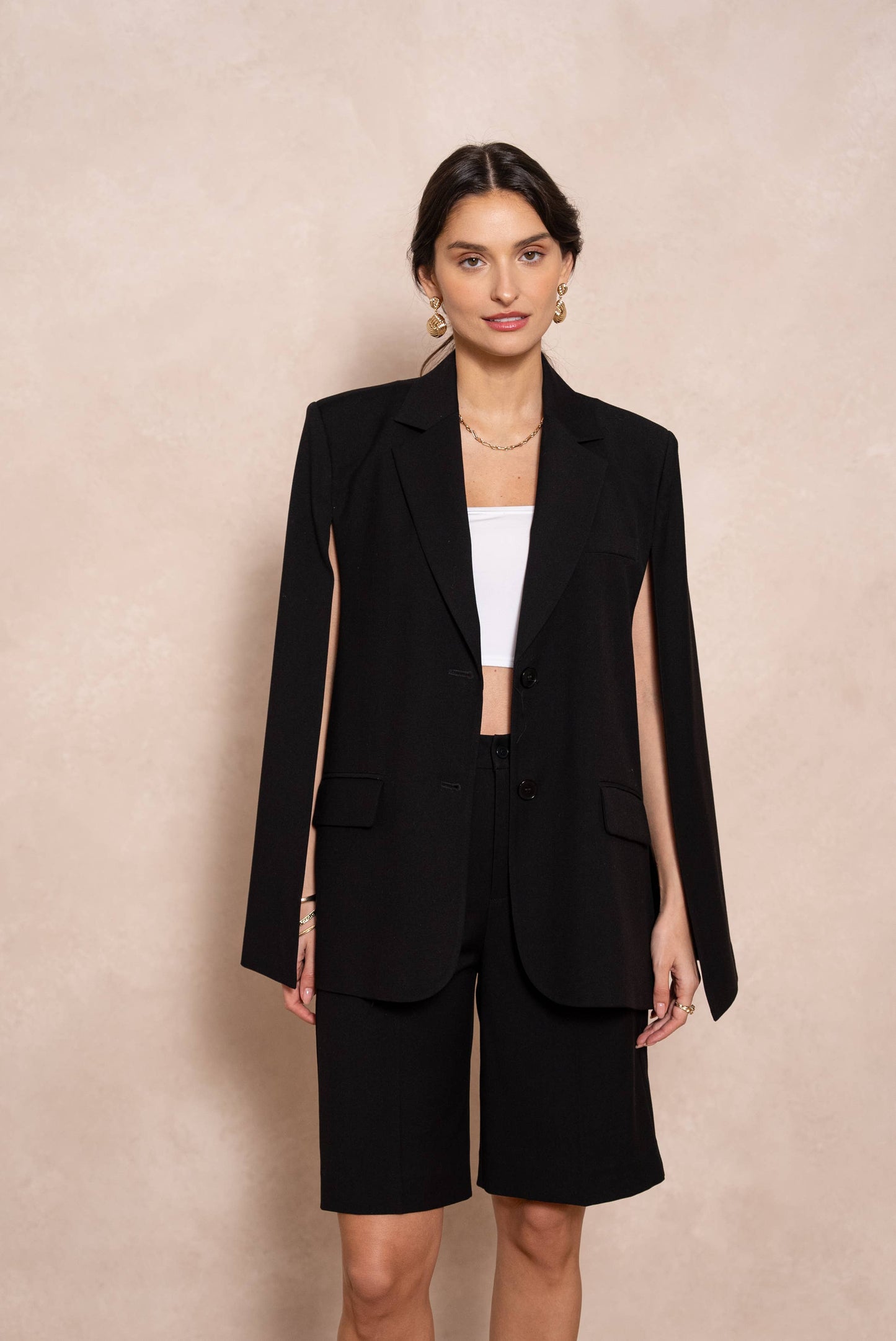 Vision - Oversize-Cape-Jacke mit strukturierter Passform
