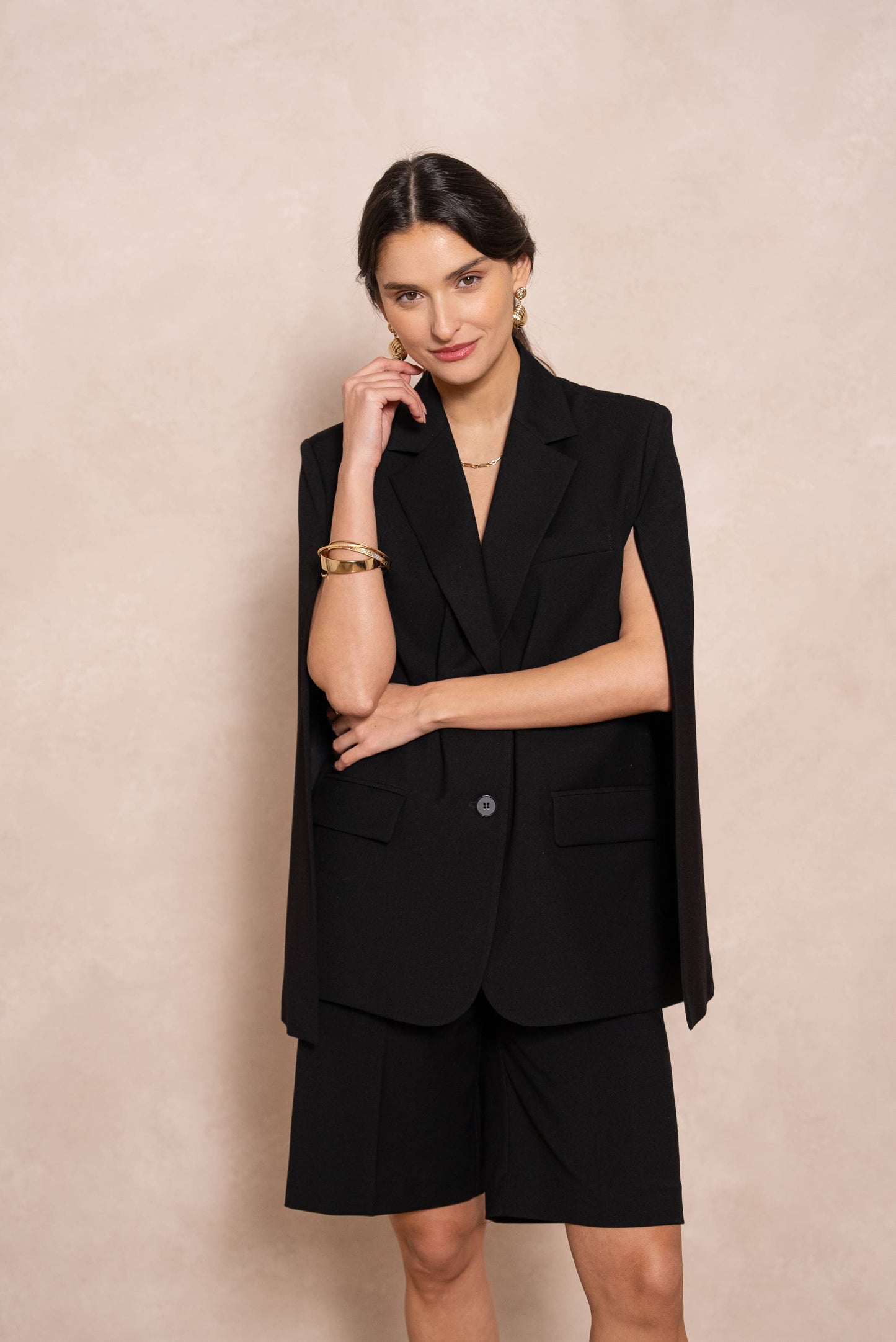 Vision - Oversize-Cape-Jacke mit strukturierter Passform