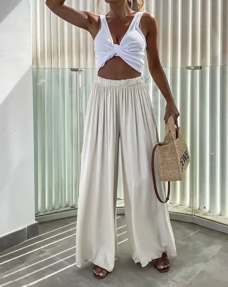 Ease Vibes Pants - Weite fließende Hose - 100% Viskose