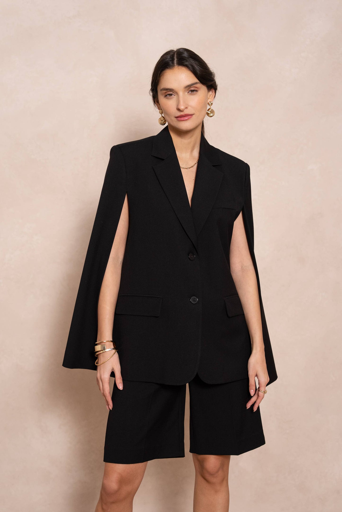 Vision - Oversize-Cape-Jacke mit strukturierter Passform