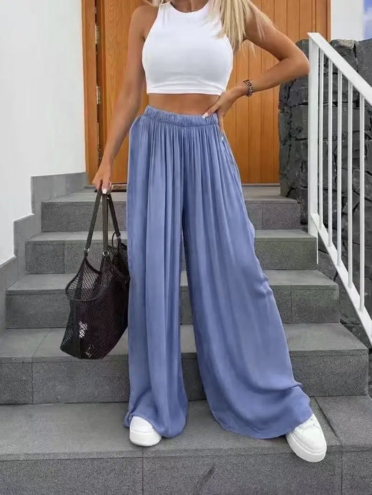 Ease Vibes Pants - Weite fließende Hose - 100% Viskose
