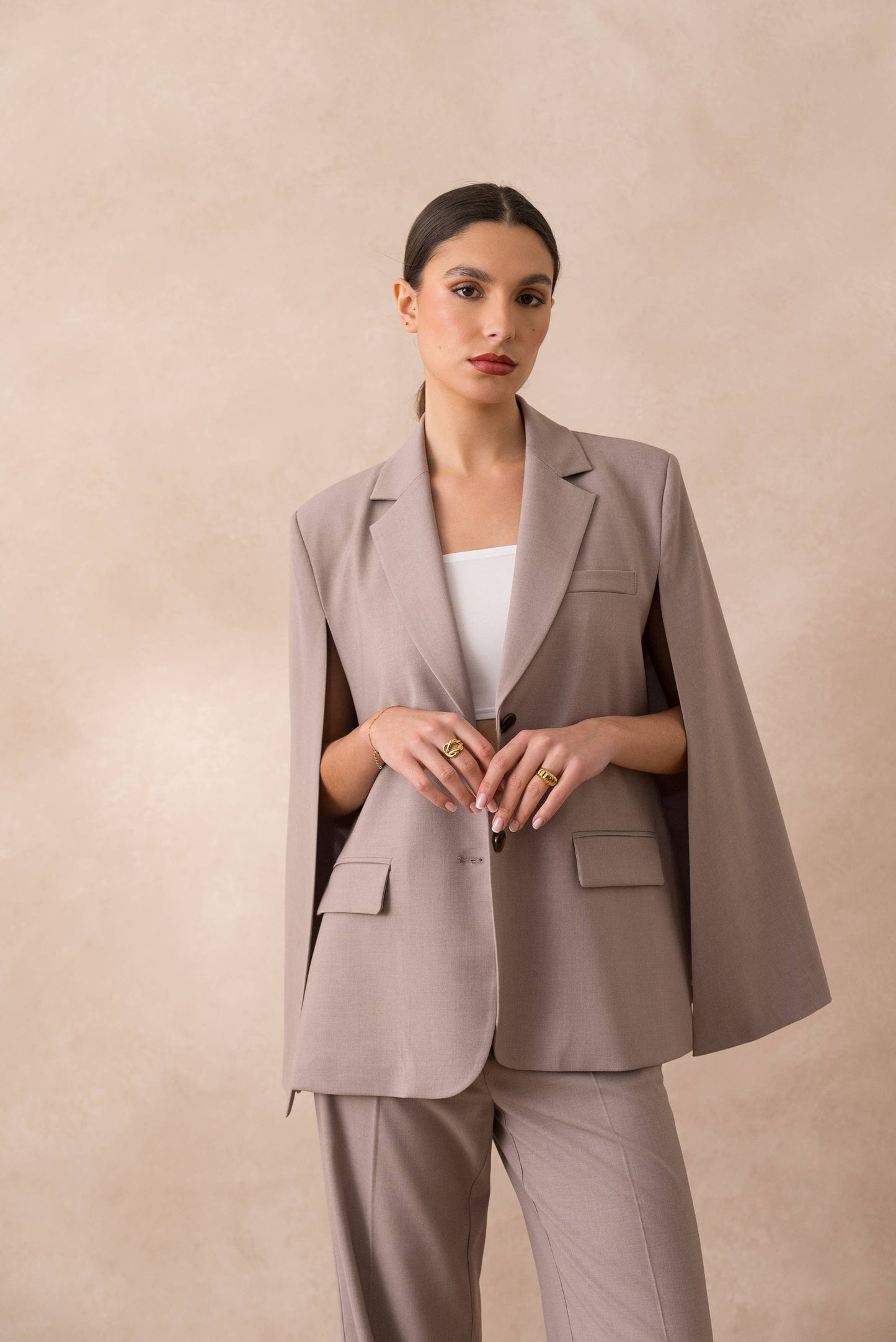 Vision - Oversize-Cape-Jacke mit strukturierter Passform
