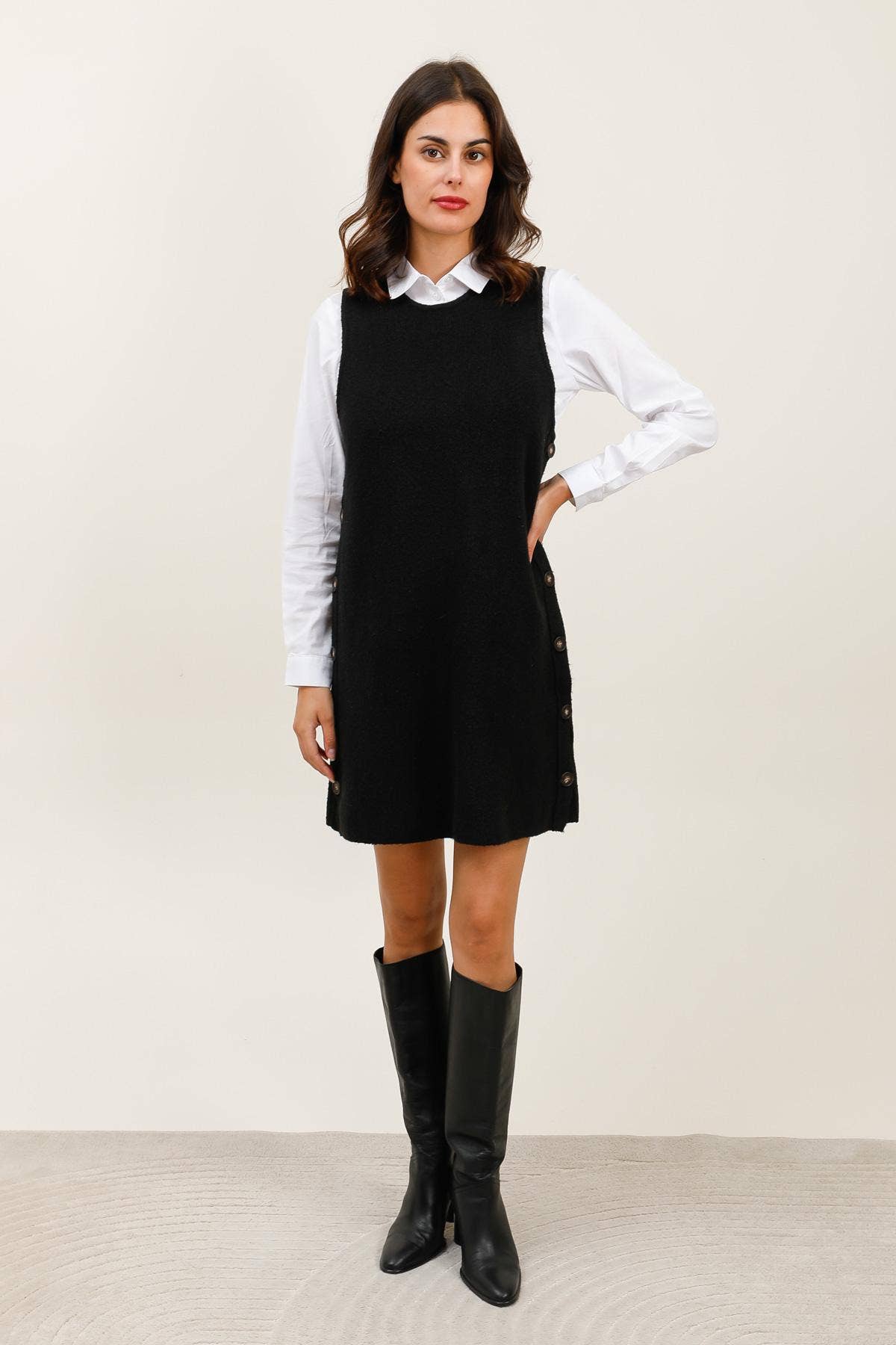 Eira - Ärmelloses Strickkleid