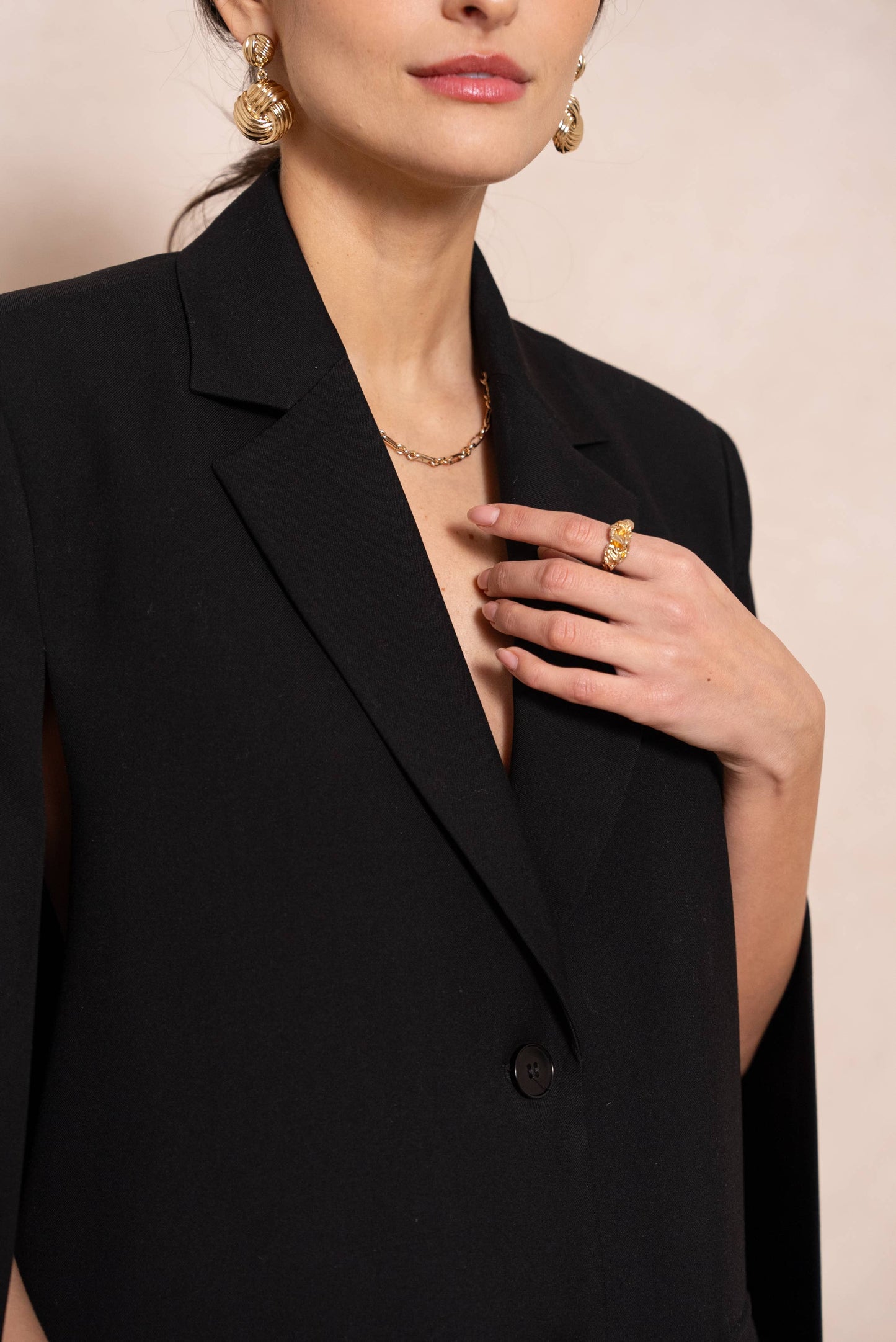 Vision - Oversize-Cape-Jacke mit strukturierter Passform